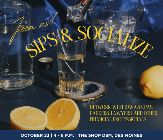 The ISBA Young Lawyers Division invites you to mark your calendars for the Sips &amp; Socialize networking event on Thursday, Oct. 23, from 4 - 6 p.m., for some great conversation and an opportunity to get a professional headshot. ow.ly/KI3N50XczZU,