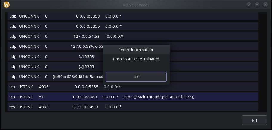 HauntedByte's tweet photo. Finally! My C++ port removal project works 😂. It was a pain to style it, to be honest. wxWidgets isn't very friendly with that 😑. But now the project can get services and remove them if they belong to the user  :3
#buildinginpublic #cpp https://t.co/k8mvTfcXcd