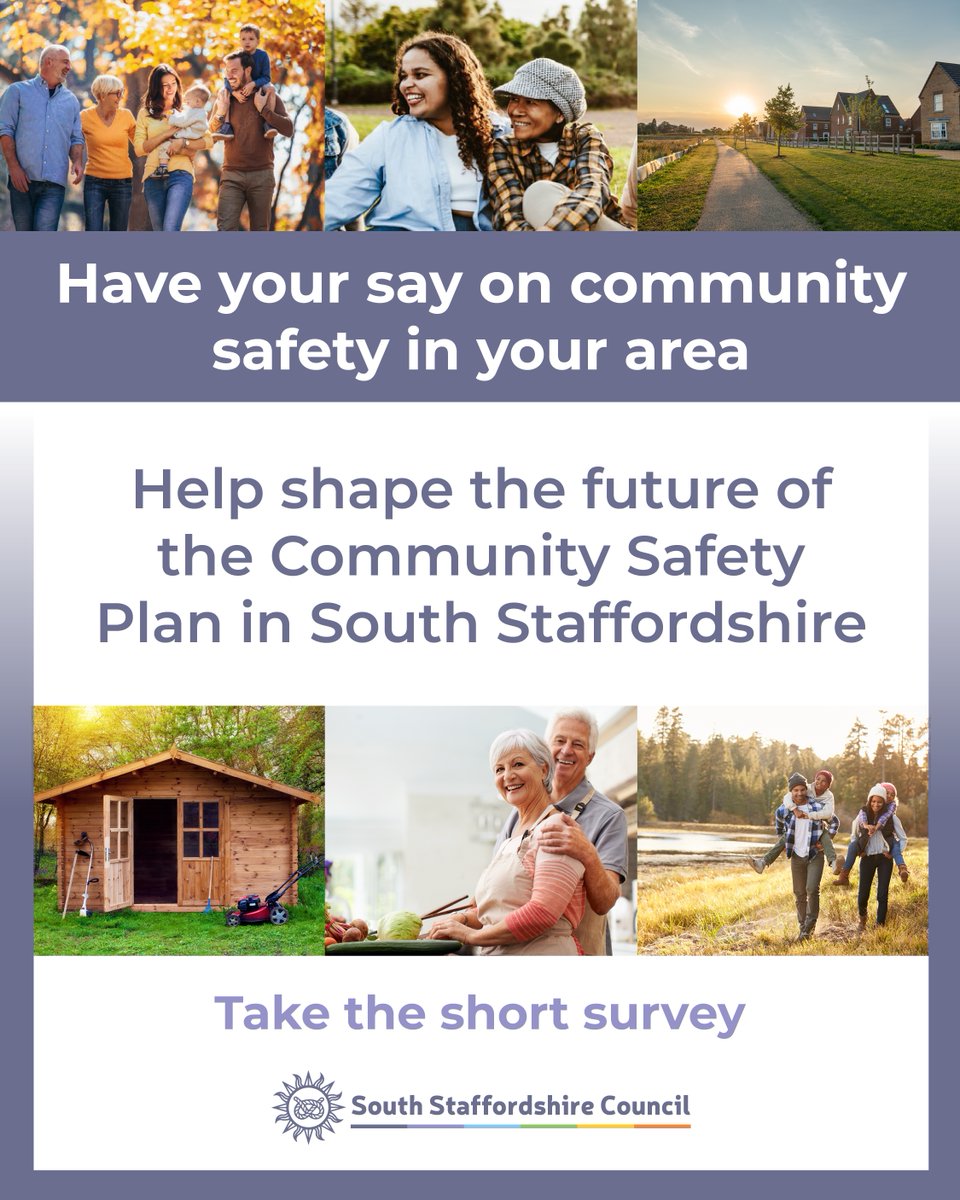 south_staffs's tweet photo. 🗣️ Have your say on community safety in your area! Your opinion matters! 

💻 Take our short survey here: https://t.co/xC4dA1rUGW

#CommunitySafetyPartnership #SouthStaffs #communitysafetysurvey #takeoursurvey https://t.co/W2mAqXp18g