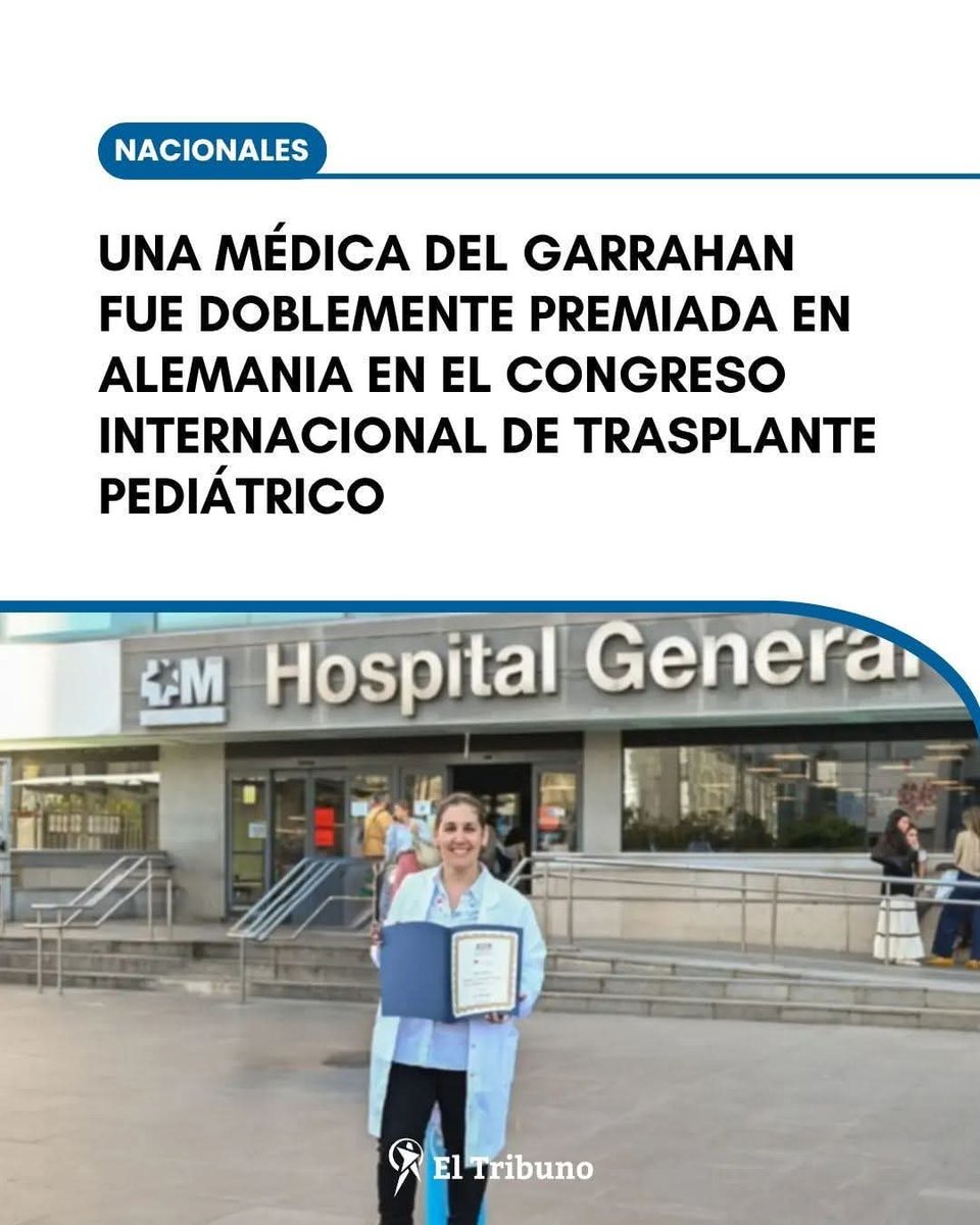 La médica Maria Julia Minetto,del Hospital Garrahan,fue premiada en Alemania por su destacada trayectoria en trasplante pediátricos... 
Un orgullo argentino!!! 💪🏼👍🏻👏🏼👏🏼👏🏼🩵🇦🇷🩵♥️