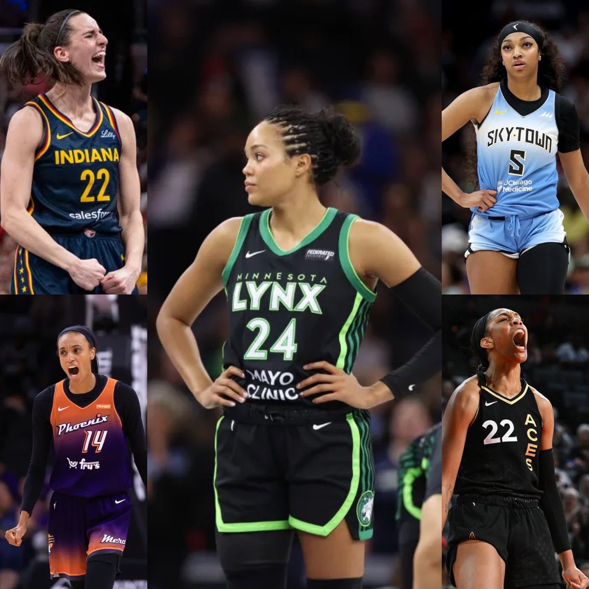 Lytherian's tweet image. If Netflix did a WNBA Starting 5 this is who we need for season 1