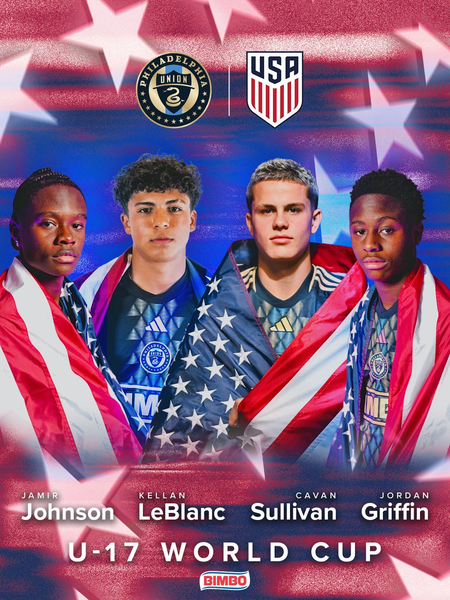 Putting the U in USA 🇺🇸

Cavan Sullivan, Jordan Griffin, Jamir Johnson, and Kellan LeBlanc will represent the U.S. at the 2025 FIFA U-17 World Cup in Qatar!

#DOOP