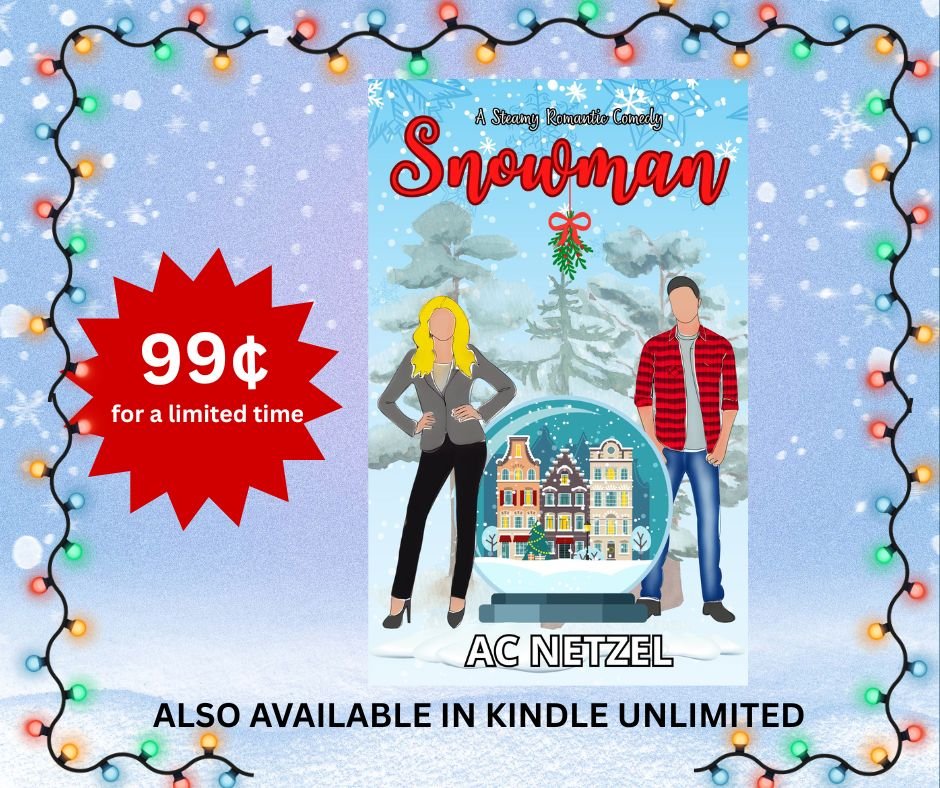 ACNetzel's tweet image. LAST DAY! Laugh-Out-Loud funny &amp;amp; Steamy Hallmark on Steroids. 

Snowman is everything fun, corny, and cliché you love about #HallmarkChristmas movies with a dash of spice

The good kind of spice

http:/getbook.at/Snowman 

#Holidayromancebooks #steamyromcom #christmasromance