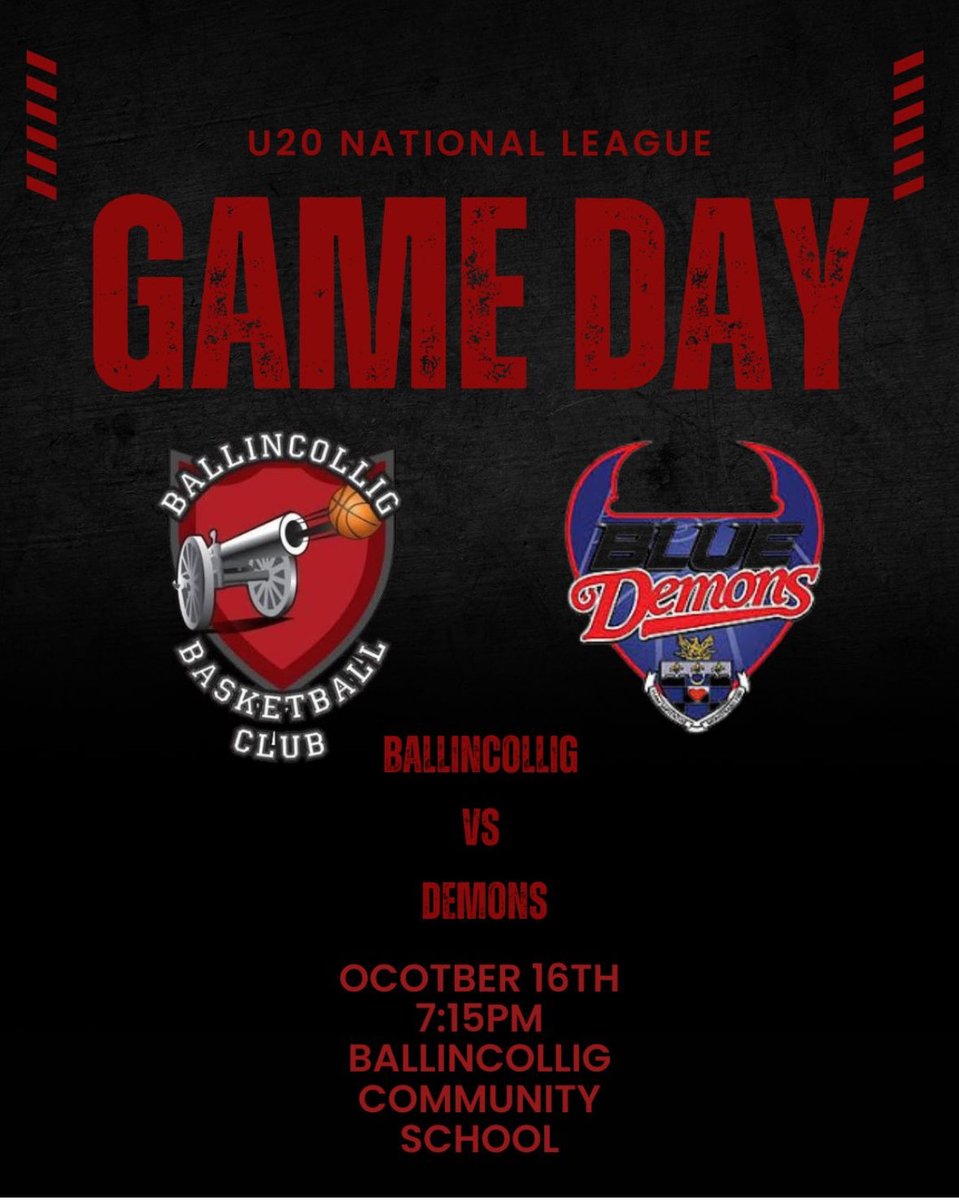 DanJCB001's tweet photo. Very best of LUCK lads @BallincolligB #MU20 vs @Bluedemons_BC in tonightโs National League at @balcsie. Cmon Ballincollig๐ค๐ช๐๐โซ๏ธ๐ด๐โซ๏ธ๐ด #UpTheVillage #BallincolligBasketball @BballIrl #BCS #Cork https://t.co/sMKc7VjnC1