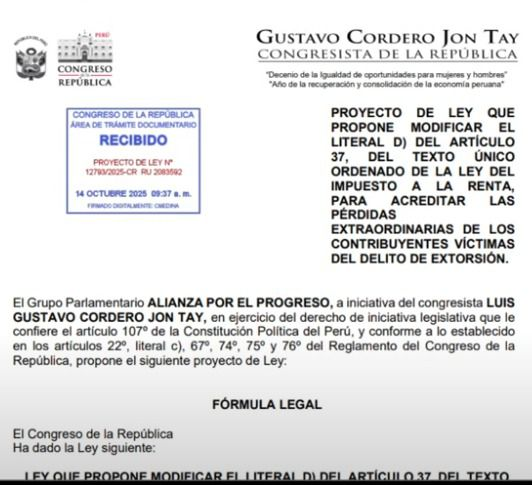 Los congresistas víctimas de los manifestantes, van a legalizar las extorsiones.

La sunat va a permitir que empresas consideren los pagos a los extorcionadores como gasto.