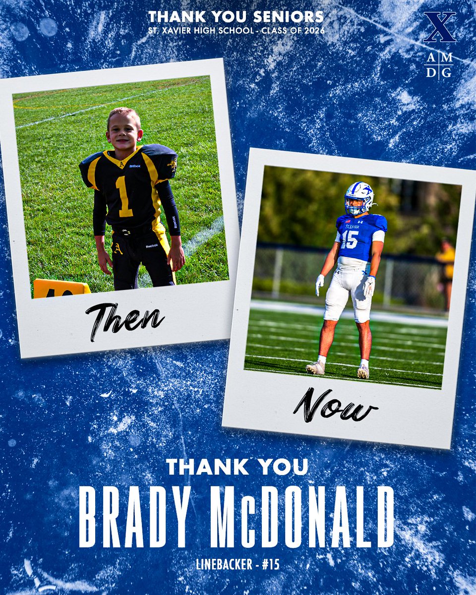 StXFB's tweet photo. Senior #25:

Brady McDonald

Senior Night - October 24th

#GoBombers | #AMDG https://t.co/hrnwawYg8r