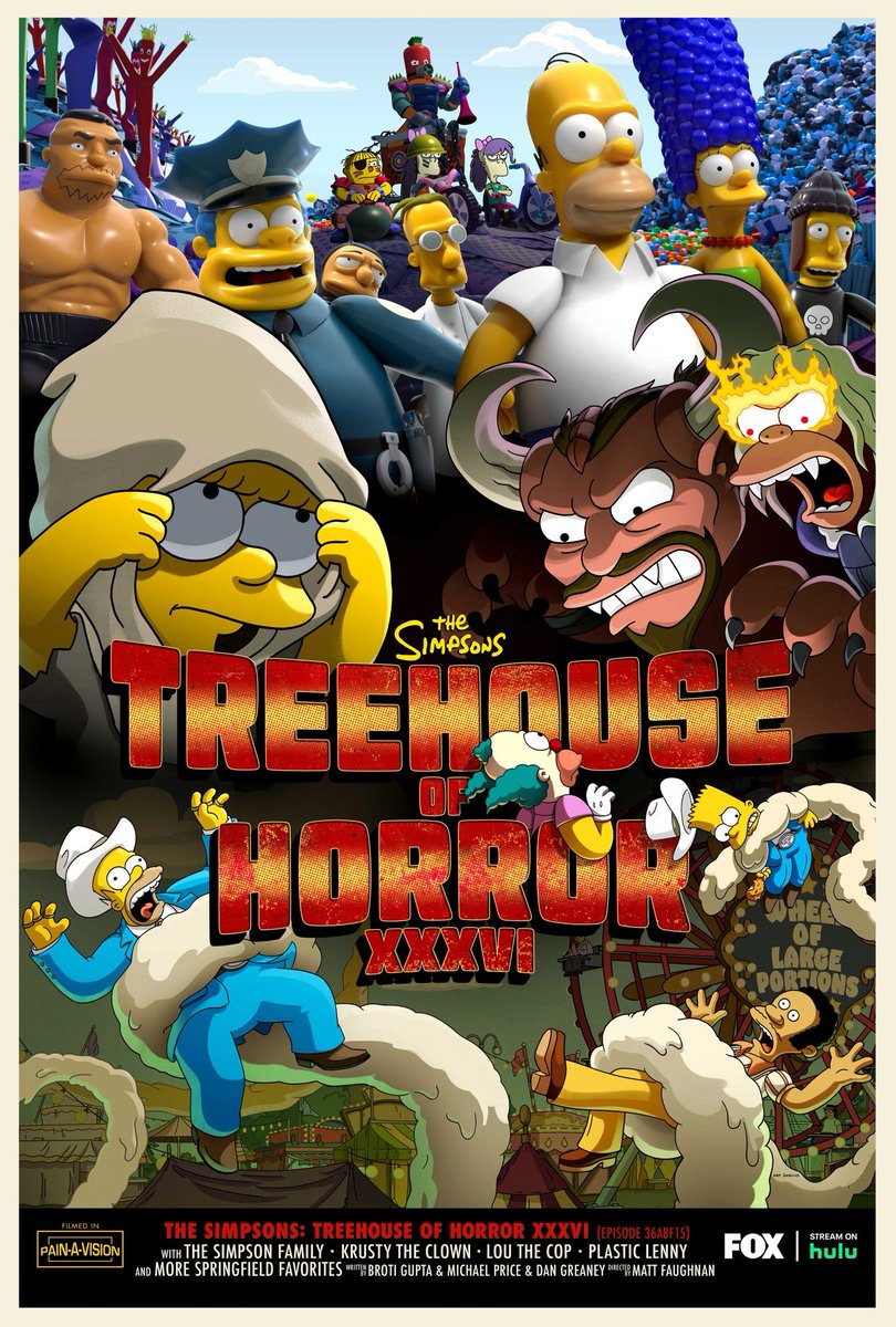 OOCCouchGags's tweet image. The poster for Treehouse of Horror XXXVI has been released!