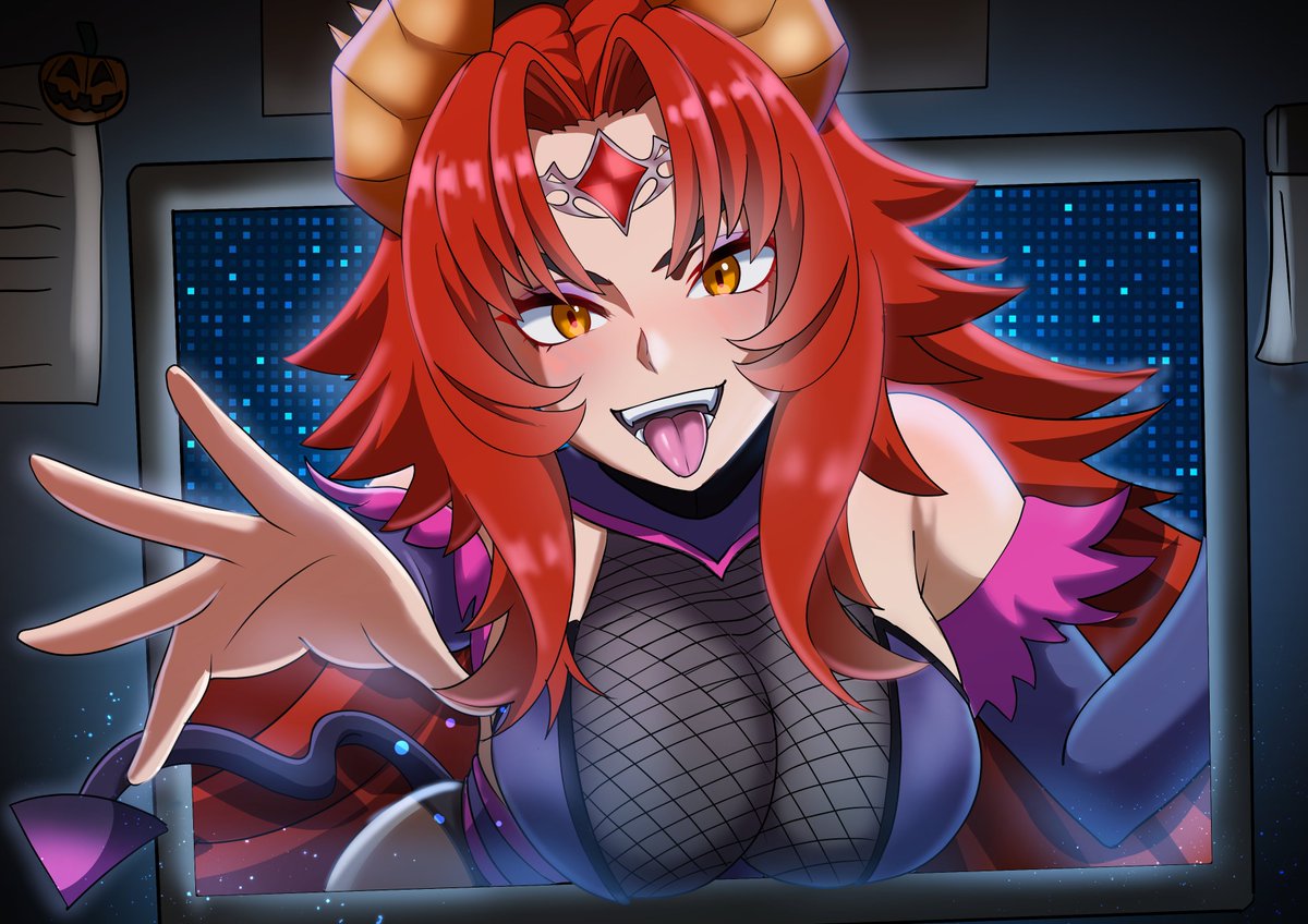 Special Halloween fanart for <a href="/zentreya/">Zentreya⚡🐲</a> using my Halloween's outfit
#zentreart #zentreya