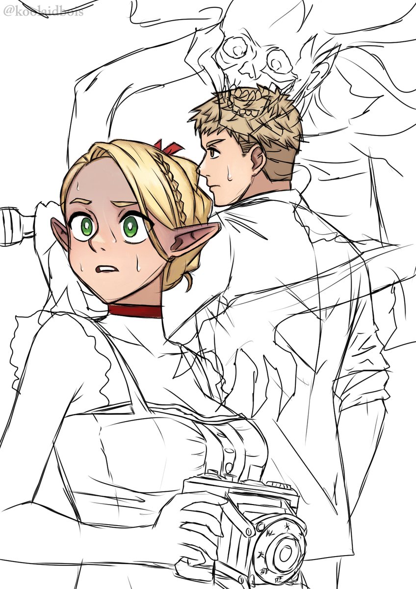 Laios &amp; Marcille (26) wip        

#DungeonMeshi #Laios #Marcille #Laicille