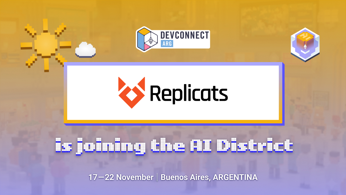 EFDevcon's tweet photo. Meet @Replicatsai, the platform for AI-powered investment agents, at the Ethereum World's Fair.
No code, just choose your trading style and let your agent handle the execution, powered by advanced risk models and Graph Neural Networks. https://t.co/6EITfVTej0