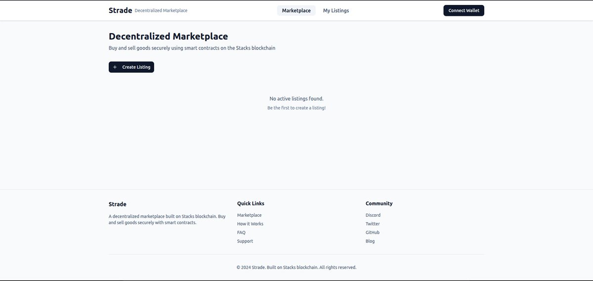 DavidMarvyy's tweet image. I'm excited to share a closer look at the frontend I built for my decentralized marketplace during the Stacks Ascent program! The goal was to create a clean, responsive, and user-friendly, interface for a Web3 application.
#BuiltOnStacks #React #NextJS #Web3