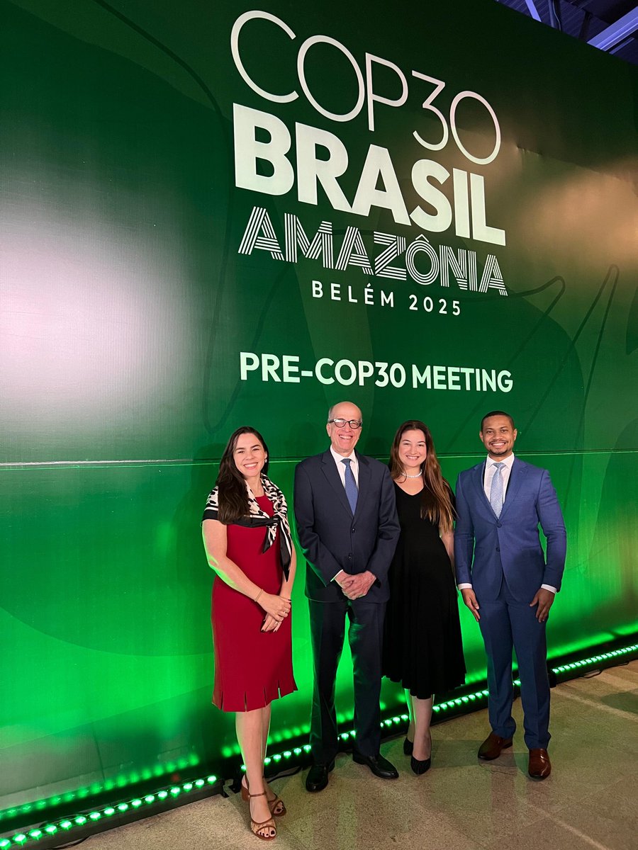 🇩🇴 En la Pre-COP de Brasilia, preparatoria de la #COP30 en Belém, participa la delegación dominicana encabezada por <a href="/Max_Puig/">Max Puig</a> , vicepresidente ejecutivo del Consejo Nacional para el Cambio Climático y Mercados de Carbono.