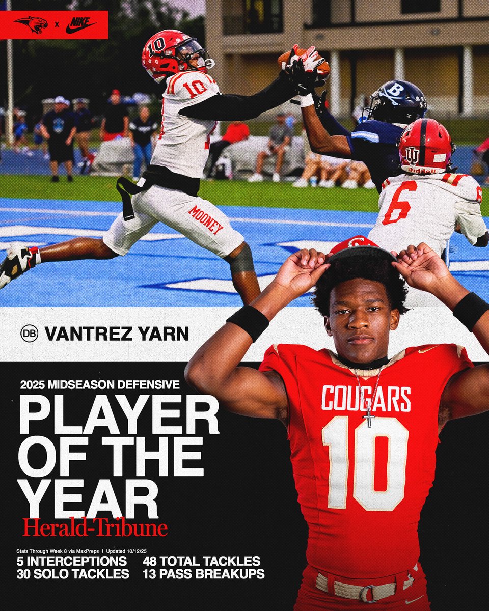 Cardinal Mooney Football (@mooney_fb) on Twitter photo #ICYMI Cardinal Mooney Catholic DB Vantrez Yarn was named <a href="/htpreps/">Herald-Tribune sports</a> Midseason Defensive Player of the Year 🏆 #BuiltTogether #ICYMI Cardinal Mooney Catholic DB Vantrez Yarn was named <a href="/htpreps/">Herald-Tribune sports</a> Midseason Defensive Player of the Year 🏆 #BuiltTogether