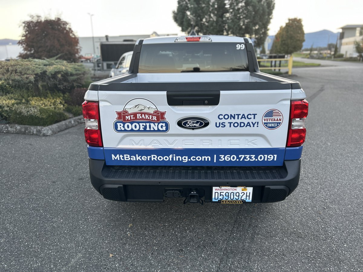 SkagitSignCo's tweet image. @SkagitSignCo recently completed a partial truck wrap for Mt Baker Roofing, turning their vehicle into a moving billboard that grabs attention wherever it goes.

skagitsignco.com/vehicle-wrap-p…

#signs #wraps #skagitvalley #skagit #whatcom #snohomish #veteranowned #womanled #skagitsignco