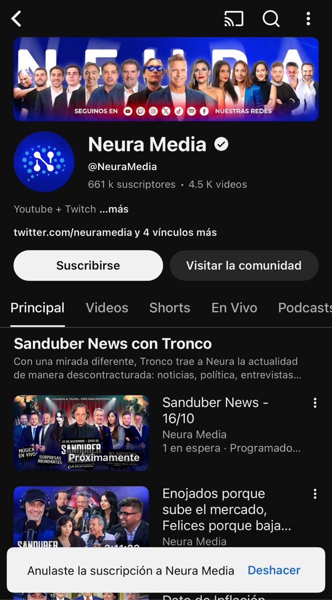 Recuerden quitar su suscripción de Neura.