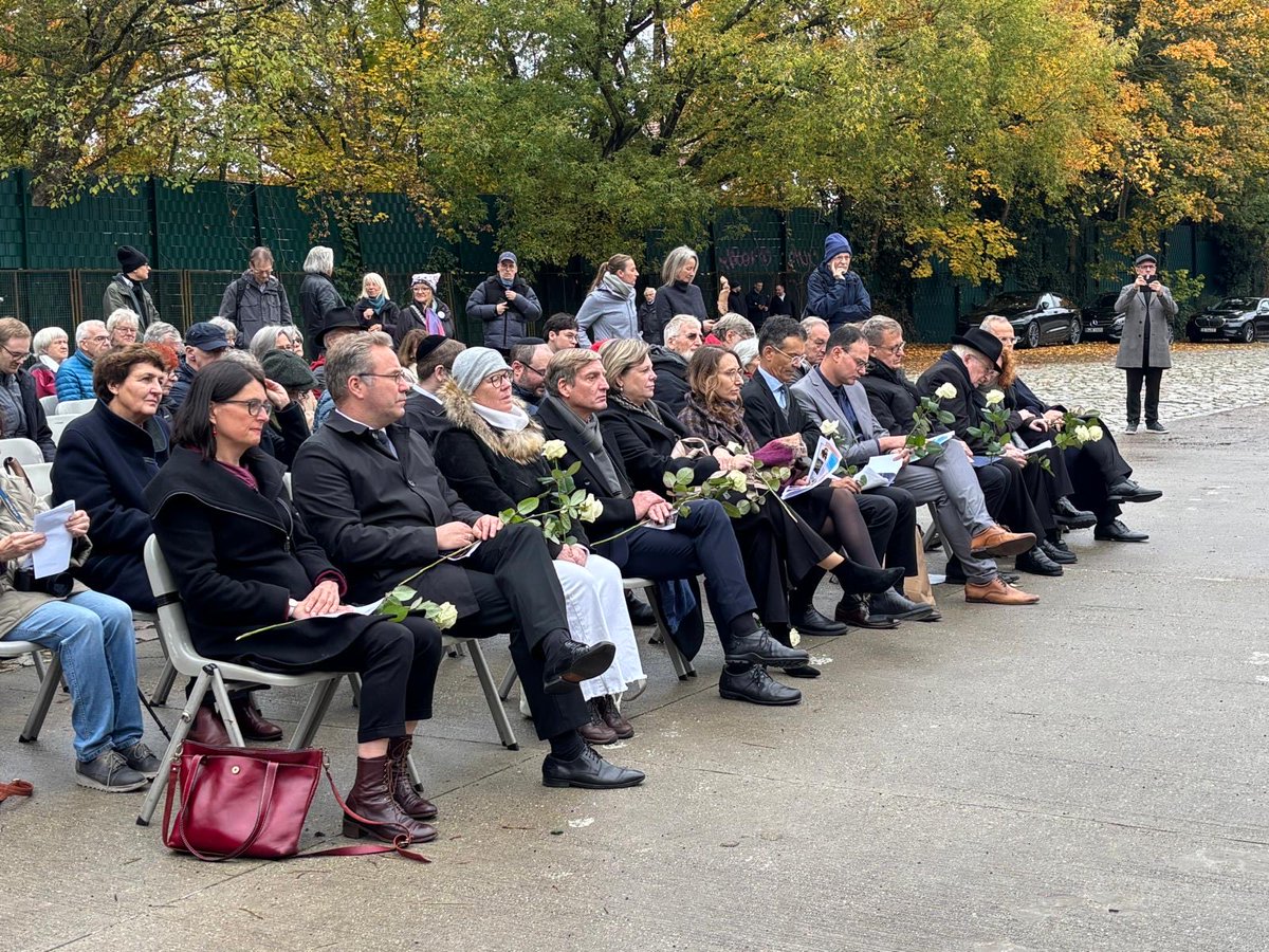 Today I spoke at the commemoration marking 84 years since the first deportation of Berlin’s Jews from Gleis 17. Over 50,000 men, women &amp; children were taken from here to their deaths. We remember them and reaffirm: Never again means never forget.