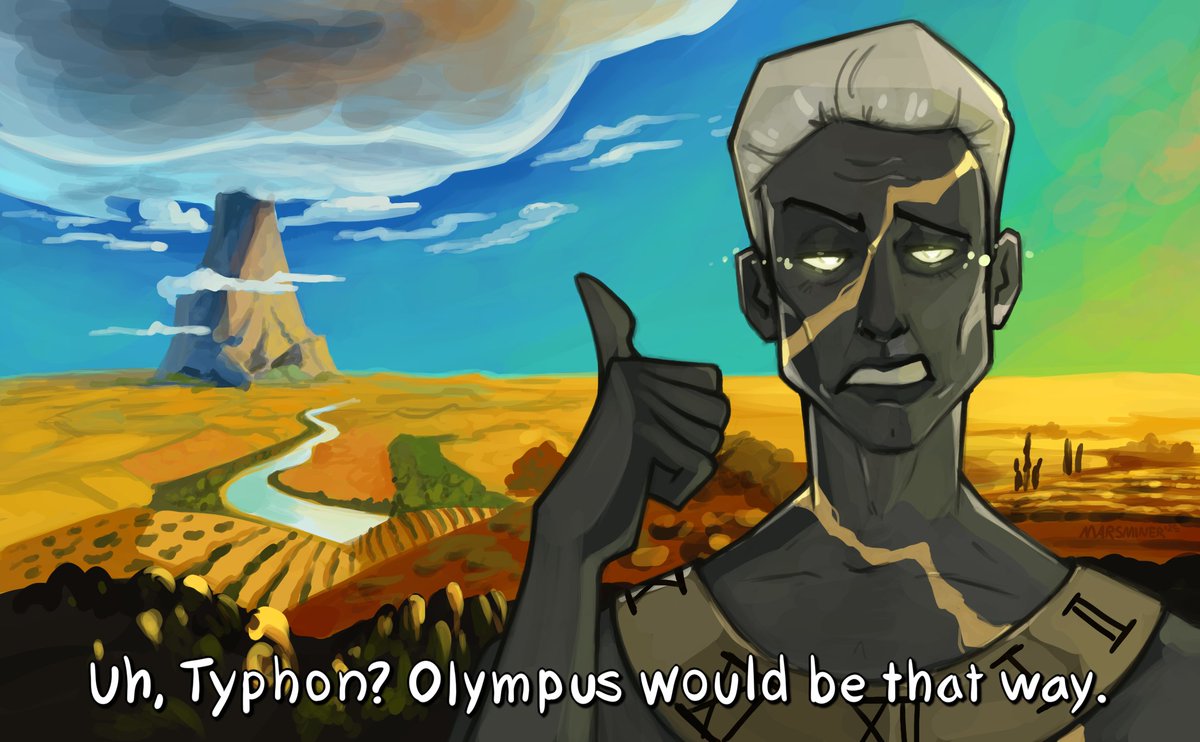 mars_miner's tweet image. That one scene from Hercules but it&apos;s Chronos.
#hades2