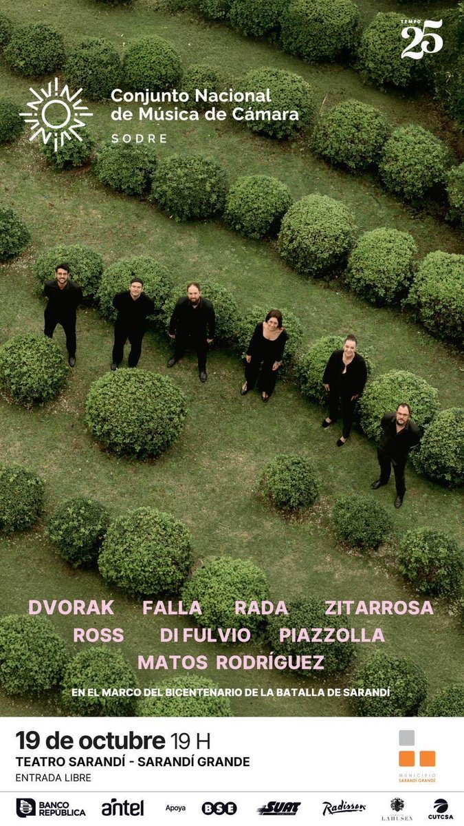 adeladubra's tweet photo. Florida: hoy cine en Teatro de Verano. Viene @fedelemos26 
Sábado: @elgrangustaf en Teatro. La Oktoberfest c @latriplenelson 
Sarandí Grande raid (¡89 años!) Lucas Sugo y más. 
Domingo el CNMC del @Sodre_Uruguay en teatro de Sarandí. 
Casupá, evento en Parque Zoológico del Futuro https://t.co/rLjsJPUdTi