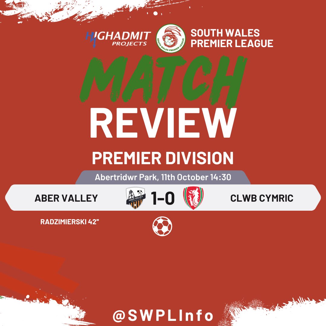 Radzimierski’s strike just before the break secured a much needed 3 points for <a href="/aber_valley_fc/">Aber Valley F.C.</a> as league leaders <a href="/ClwbCymric/">Clwb Cymric</a> stumble