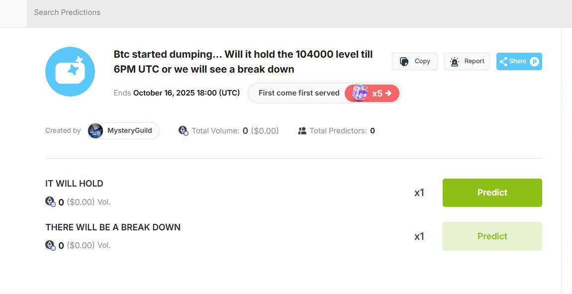 just dropped our entry for the Prediction Market Volume Leaderboard on <a href="/PredictGo/">PredictGo</a> 

Market started being bearish wanna pick your outcome? 
predictgo.io/predictions/15…

wanna join? just follow the steps here, time is ticking few hours left x.com/PredictGo/stat…