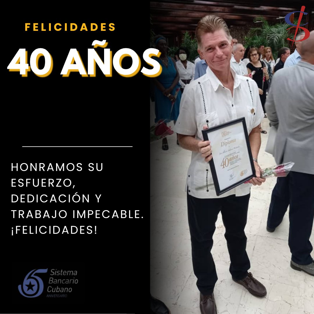 Un reconocimiento sincero a José Alberto Labrada Hernández por su labor ininterrumpida y compromiso ejemplar. Su dedicación es un verdadero faro de consistencia y calidad.

¡Muchas felicidades y gracias por tanto!

#Gracias #Trayectoria #CADECA 
#CuentaConmigo