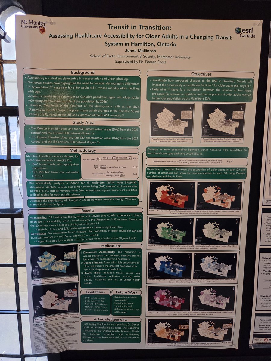 One of ECCE Student Associates with their thesis project on display at the Esri Canada Education Conference