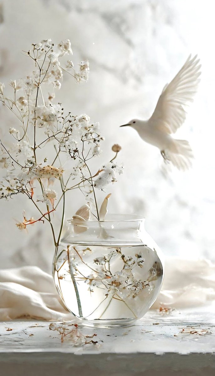 ..
.
 🕊️
   وقد يحتل روحك شخص
    بعيد جداً …
   لا يأتيك بلمسة يد،
   بل بلمسة روح،
  يعرف كيف يسكنك دون 
   أن يتكلم .