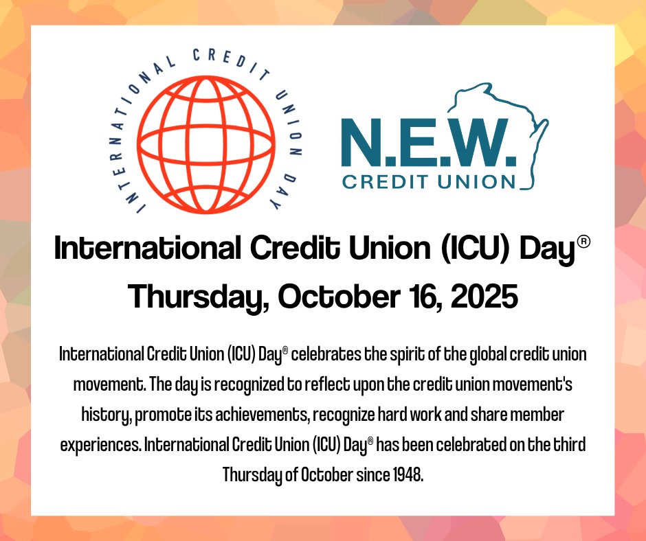 NEWCU's tweet image. Happy International Credit Union Day!

#ICUDay #CreditUnionDifference #NEWCreditUnion #ILoveMyCreditUnion #NEWCU #PeopleHelpingPeople #CreditUnionStrong #CreditUnions