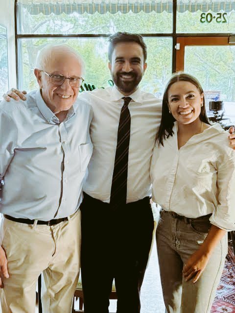 RoninPoland's tweet image. A Jewish socialist, a Muslim-Indian socialist, and a Boricua socialist walk into a bar.

So… who’s paying the bill?

#Sanders #AOC #Mamdani #Marxism