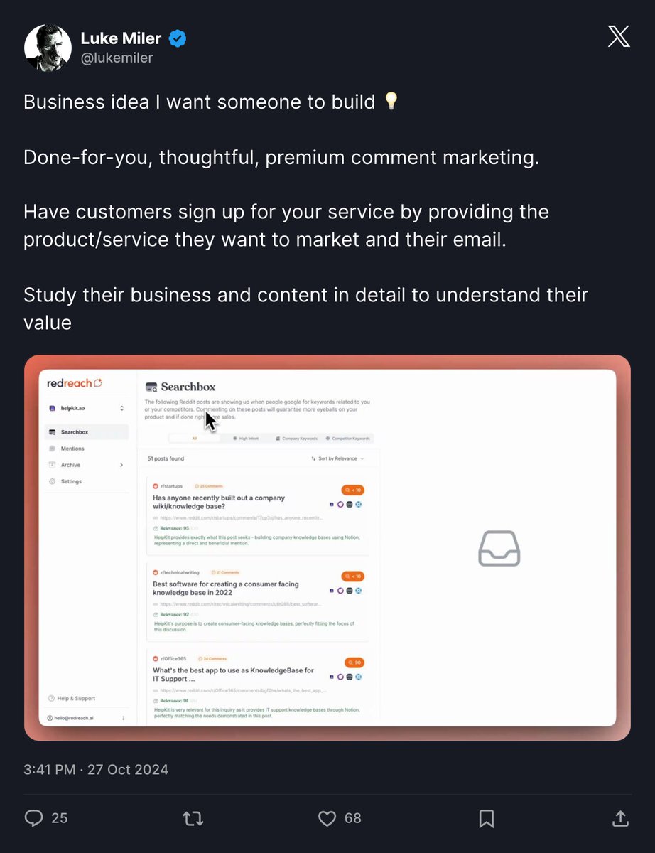 Great to see this finally exist after a year.

I posted a request for someone to build this idea a year ago.

A bunch of founders replied and DM’d me, but no one actually executed.

Great to see <a href="/AlexBelogubov/">Alexander Belogubov 🇺🇦</a> did (@GlitchPhoton thanks for the tip).

Just signed up for the