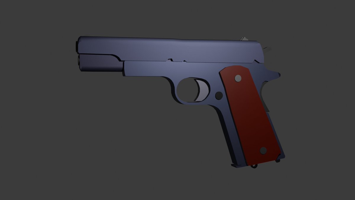 Vinkovinky's tweet image. well, at least it&apos;s something, but it was fun anyway. #3d #Blender #BlenderBeginner #Gun