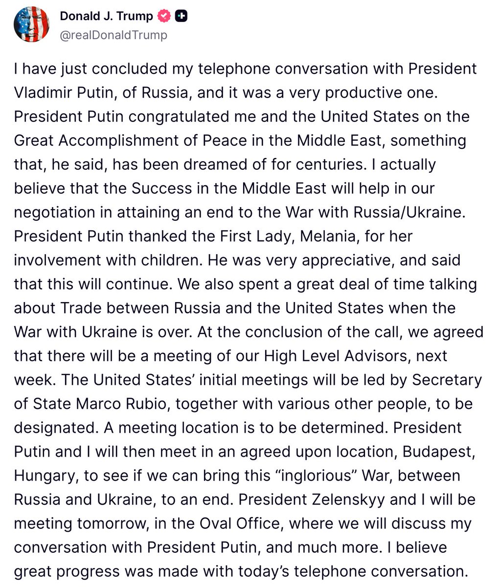 TallbarFIN's tweet image. And once again, Putin bought more time by flattering Trump. 🤦