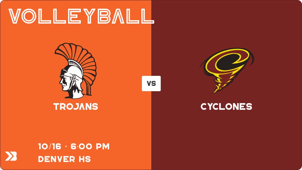 Volleyball (Junior Varsity) Game Day! - Check out the event preview for the The Waterloo East Trojans vs The Denver Cyclones. It starts at 6:00 PM and is at Denver HS CC Varsity Gym . gobound.com/ia/ighsau/vb/2…