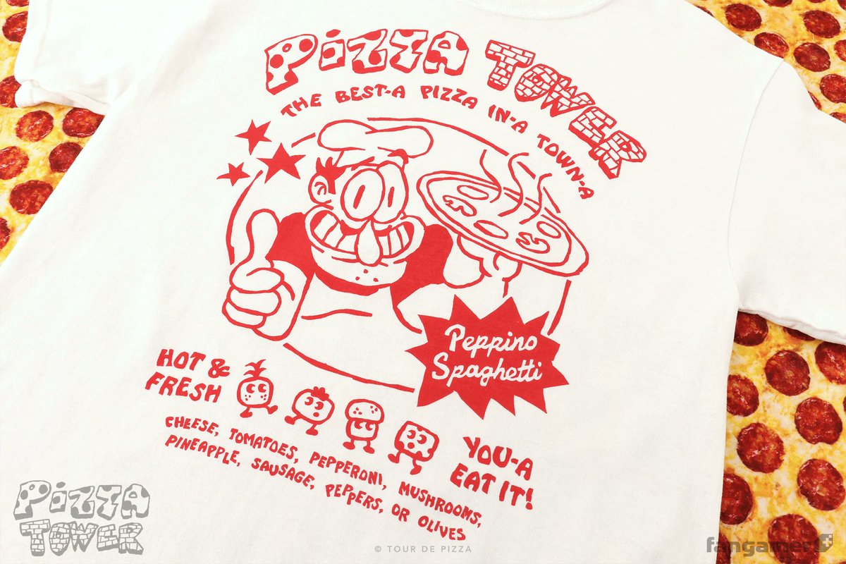 Our physical edition of Pizza Tower is out now, and to celebrate, all the other official Pizza Tower merch in our EU warehouse is up to 30% off!

Sale ends October 30: fanga.me/r/pizza-tower-…