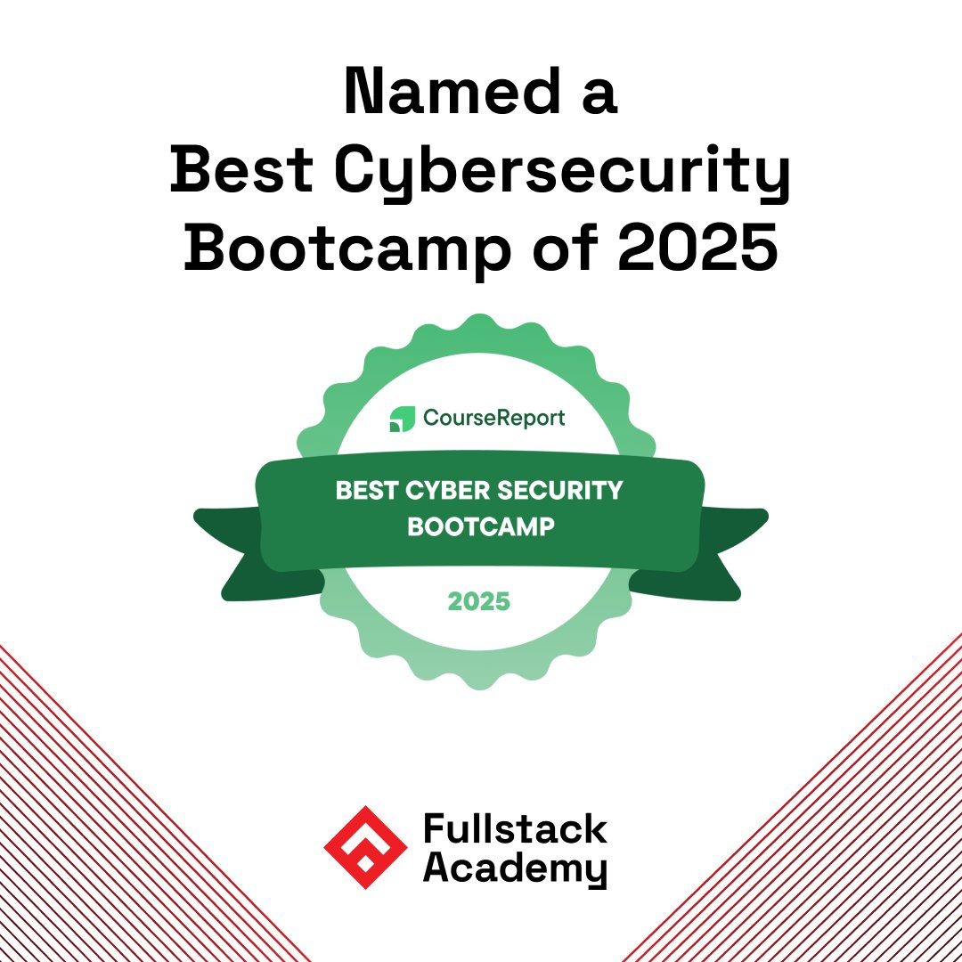 fullstack's tweet image. We're proud to share that #FullstackAcademy has been named a Best Cyber Bootcamp of 2025 by Course Report. This marks the 5th year in a row that our commitment to top-tier cyber education has been recognized. 🎉 flstk.io/cyb-best-bootc…