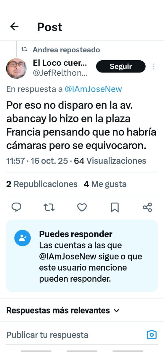 Es un MERCENARIO. 
Urge su captura..antes que lo maten. 
Tiene que hablar. 
Inteligencia de las FF.AA. deben intervenir, son atentados a la Patria.
A nuestra DEMOCRACIA. 
Matan Peruanos.