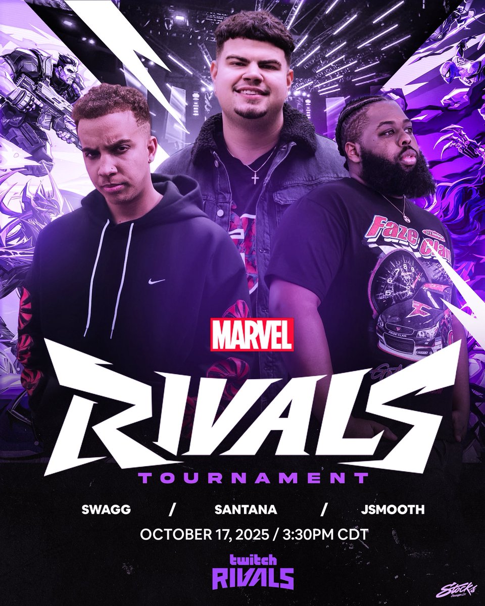 TheBoiSantana's tweet photo. ‼️Me and the fellas will be competing in the marvel rivals twitch rivals this weekend at twitch con! Let’s vibe out ‼️ https://t.co/D3XA6FVMNy
