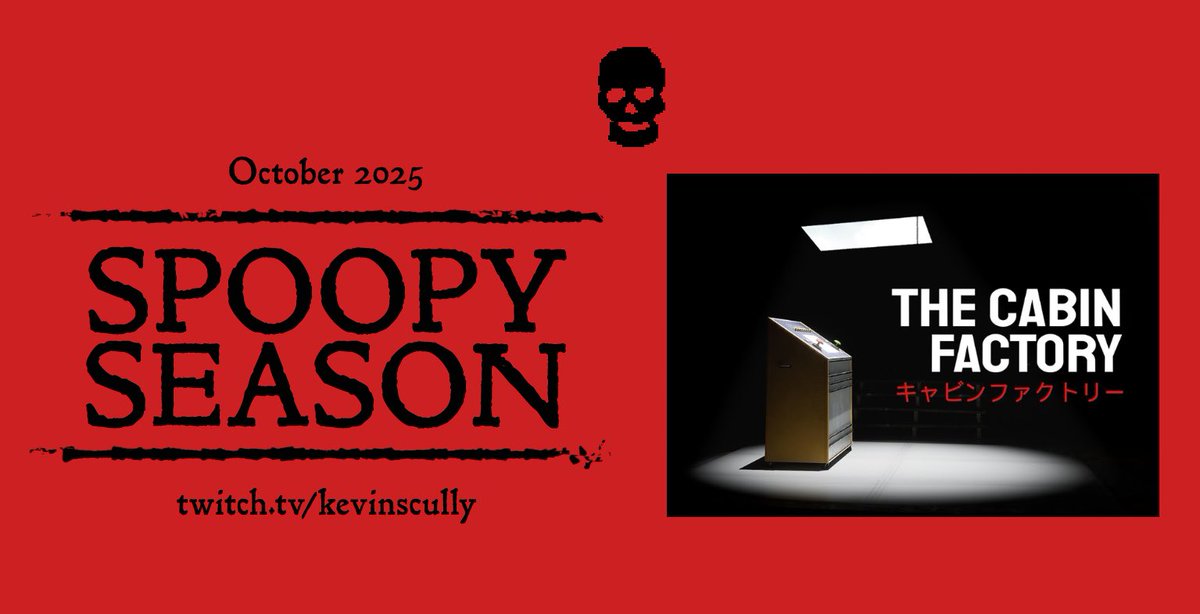 kevinscully's tweet image. SPOOPY SEASON 

TONIGHT AT 20:00 BST

Brand new for consoles - indie from @ICS_indie - just got to check out all these cabins, sure there’s nothing to worry about here. 

twitch.tv/kevinscully