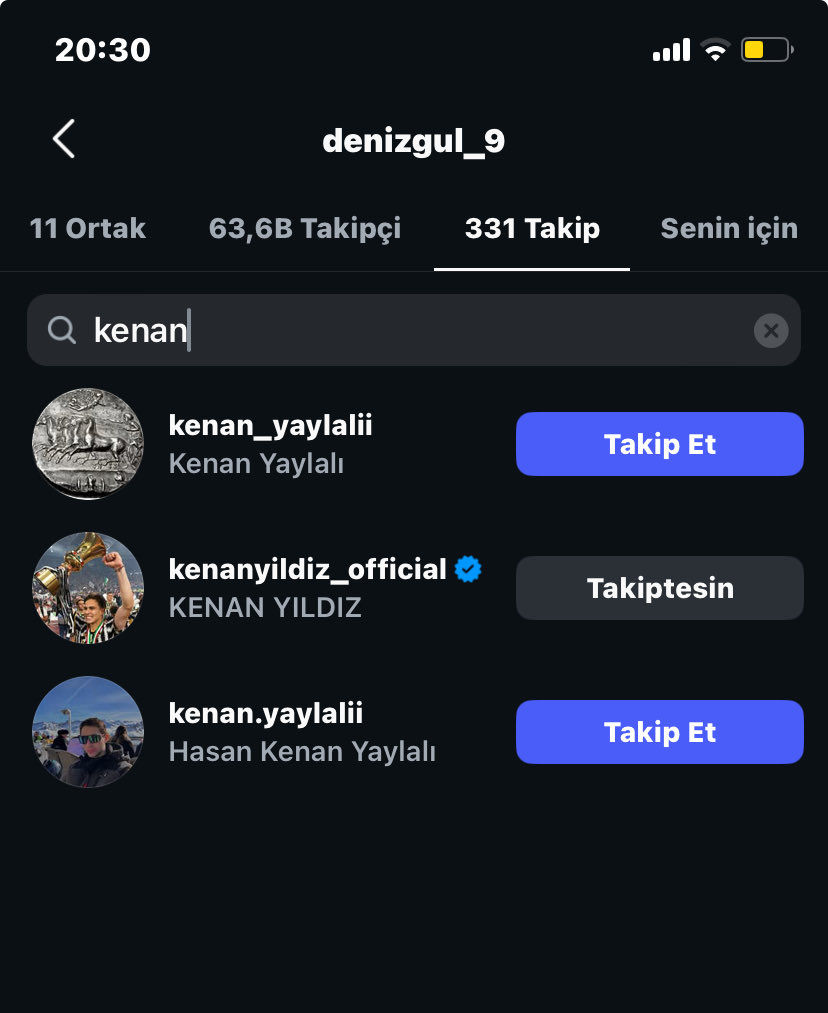 Oğlum şu çocuğa geri dön artık torreirayı bile takip etmişsin