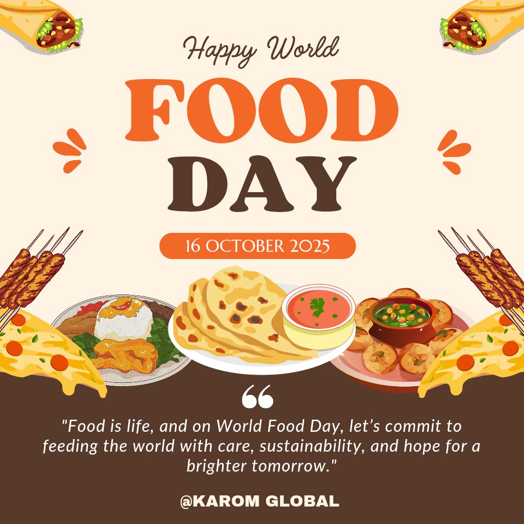 At KAROM Global, we believe a hunger-free world is possible; through innovation, data, and sustainable farming.

By merging AI with Climate-Smart Agriculture, we empower farmers to grow smarter, adapt to climate change, and secure food for all. 

#WorldFoodDay2025