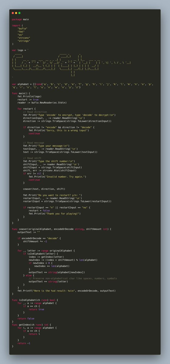 muyiwa_dev's tweet image. Day8: 100 Days of Code: The complete Python Pro Bootcamp by Angela Yu.
Project: Caesar Cipher
first slide - Python
second slide - Golang
third slide - Typescript
P.S: Again Python is so so easy to write.