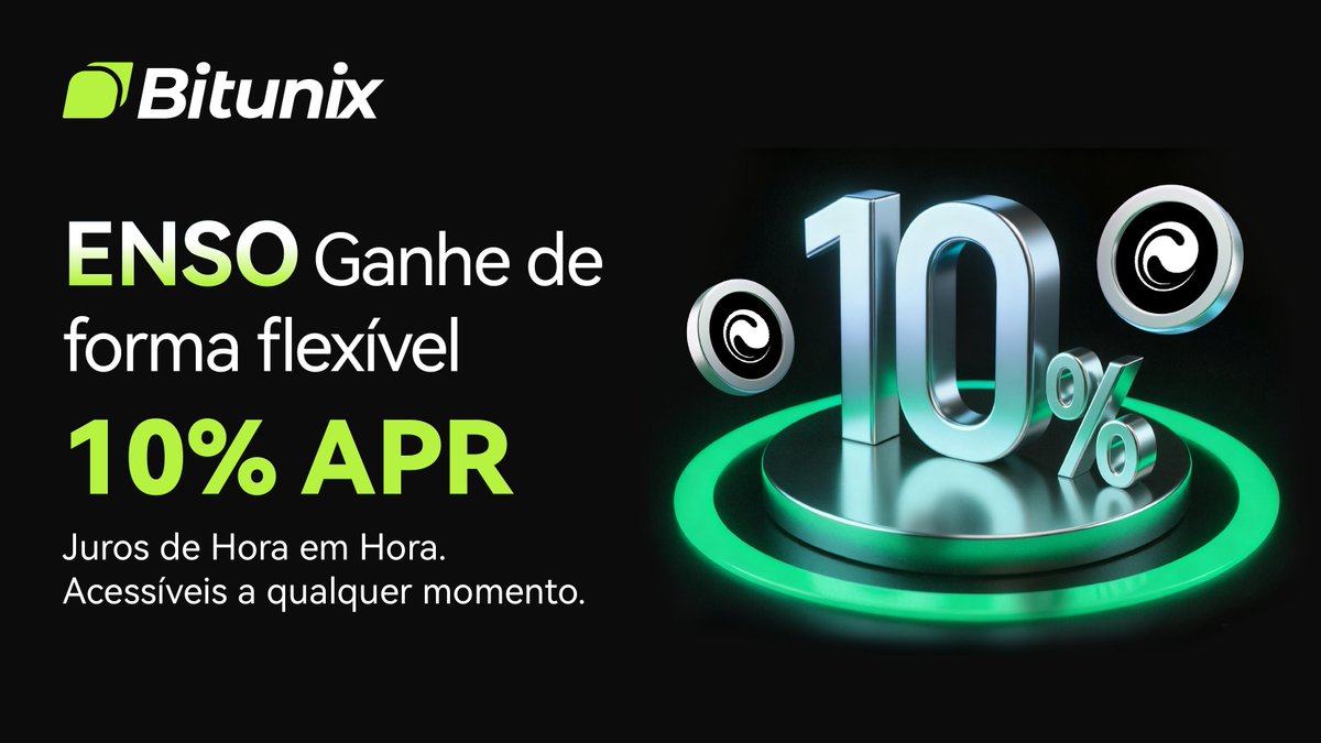 BitunixPT's tweet image. Alguém falou em #Staking de $ENSO? 👀
Desfrute de altos rendimentos de forma flexível, com juros de hora em hora a serem pagos sem necessitar de bloquear as suas #criptomoedas
Entre já👉short.bitunixads.com/iXk7trdZ