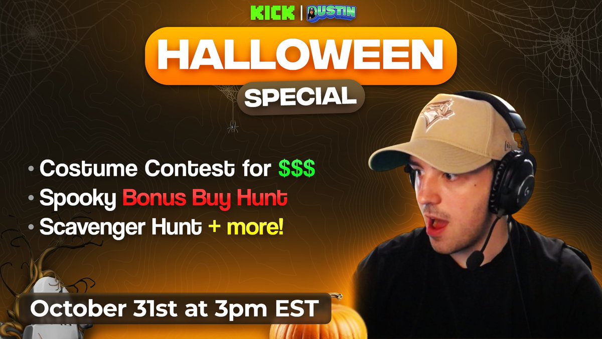 DustinTFP's tweet image. 🎃🕸️DUSTINTFP HALLOWEEN SPECIAL 🕸️🎃

October 31st 3:00pm EST ⏲️

- Costume Contest for $$$🧙
- Halloween Themed Bonus Buy Hunt🧟‍♂️
-  Scavenger Hunt 🍬
- Giveaways All Night Long 🤑

 Breakdown in the discord below

Like RT + Tag 1 friend for $25 (rolled on 31st) ⏰