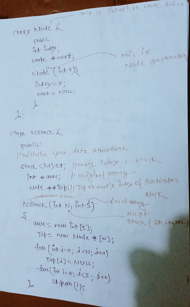 programmersatya's tweet image. 💡 Day 11 of #100DaysOfDSA
✅ Implement two stack in an array.
I’m currently learning Data Structures & Algorithms in C++ from the CoderArmy YouTube channel with Rohit Negi brother — an amazing mentor.
#100DaysOfCode #DSA #Cplusplus #CodingJourney #Programmer #coderarmy