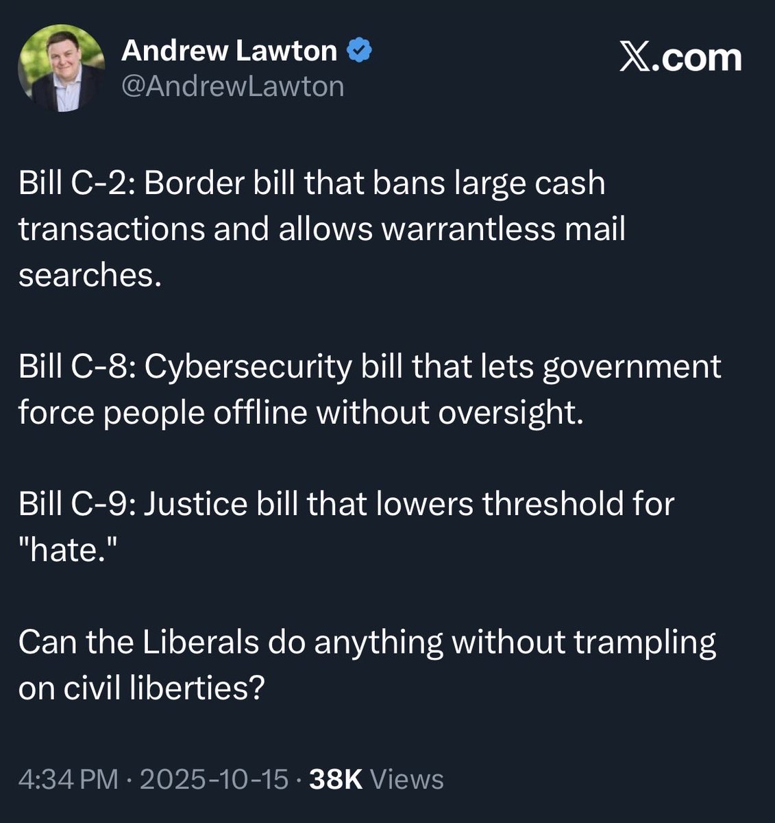 ryangerritsen's tweet image. A Government that wants to pass bills like this is not a good Government. These must not pass.