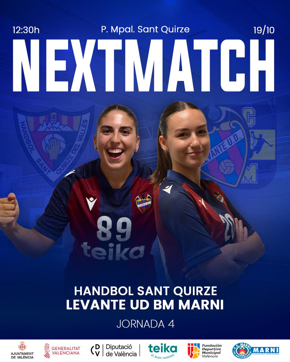 NEXT MATCH 🔥
El DHP viaja dispuesto a conseguir los 2 puntos💪🏼
🆚 Handbol Sant Quirze
📅 19/10⌚️12:30
🏟️ P. Mpal. Sant Quirze
Marni, força! 💛💙
@c_e_marni @fdmvalencia <a href="/dipvalencia/">Diputació de València</a> <a href="/comunitatesport/">Comunitat de l'Esport</a> @dbsportpress @nostresport @teika_es @polideportivocv <a href="/yosoynoticia_/">YoSoyNoticia.es</a>
@levante_tv
