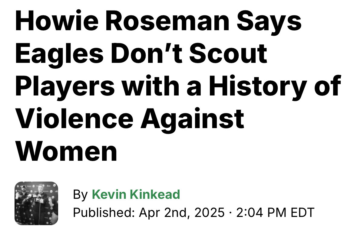 Howie Roseman’s philosophy is proof that teams can be successful in their leagues without losing their morals for the sake of the game.