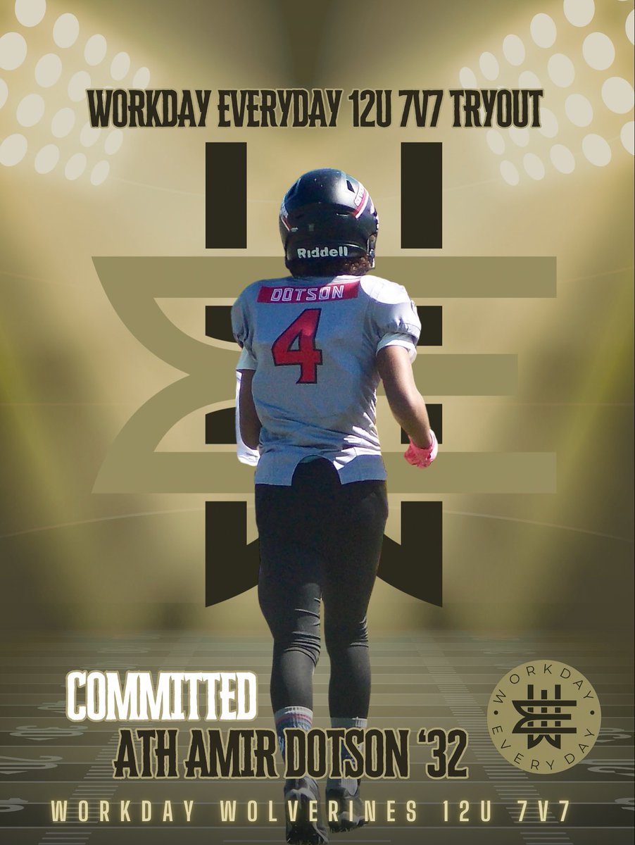 WorkdayEveryday's tweet photo. Workday Wolverines 12U 7v7 Tryout November 9th
#workdayeveryday #pylon7v7 #pylon #prepredzone #prepredzone7v7 #2032 #c1n #c1n7v7 https://t.co/yVUbfSPJLL