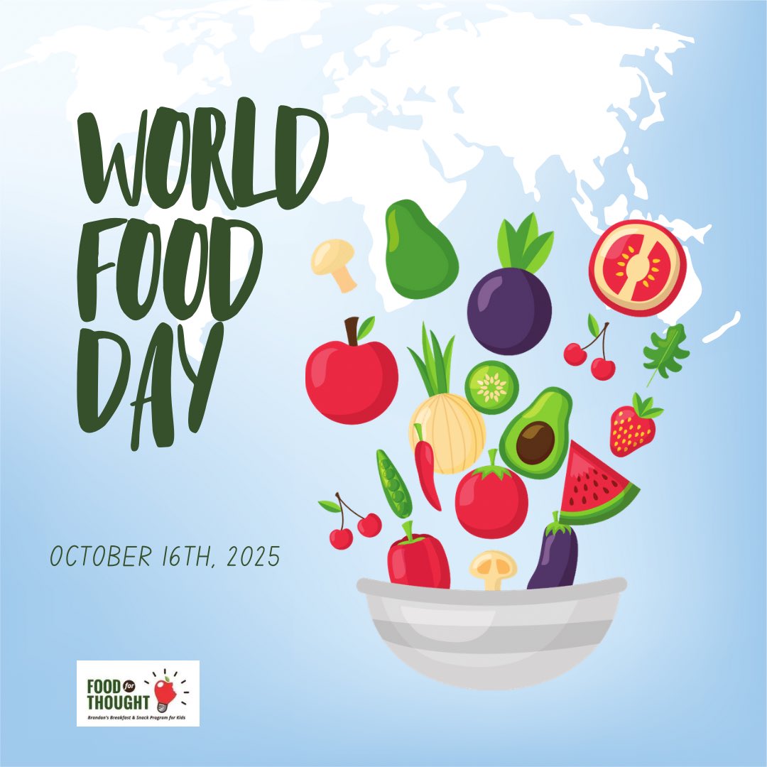 BrandonsFoodfo1's tweet image. Today we celebrate World Food Day - a reminder that everyone deserves access to healthy, nutritious food. Together, we can make a difference in our community, one meal at a time. 🌎❤️ #worldfoodday #communitystrong #fft #feedingkids #fighthunger