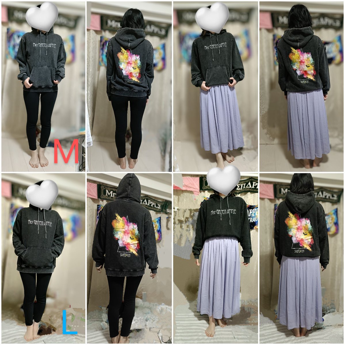 Mrs. GREEN APPLE ミセスグリーンアップルフーディ 即発送バベル Mrs GREEN APPLE ミセス バベルの塔 フーディL ミセスグリーンアップル